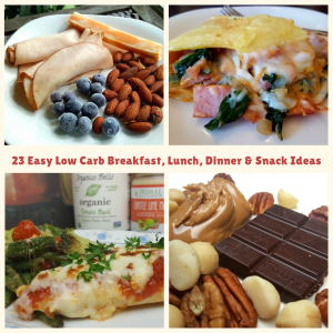 Low Carb Daily Meals for Atkins and Keto Diets