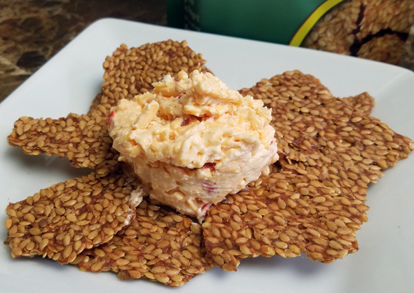 Simple Keto Snacks - Flax Crackers and Zero Carb Pimento Cheese (LCHF)