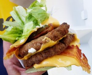 Double Bacon Keto Cheeseburger