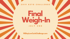 Keto Challenge Final Weigh In